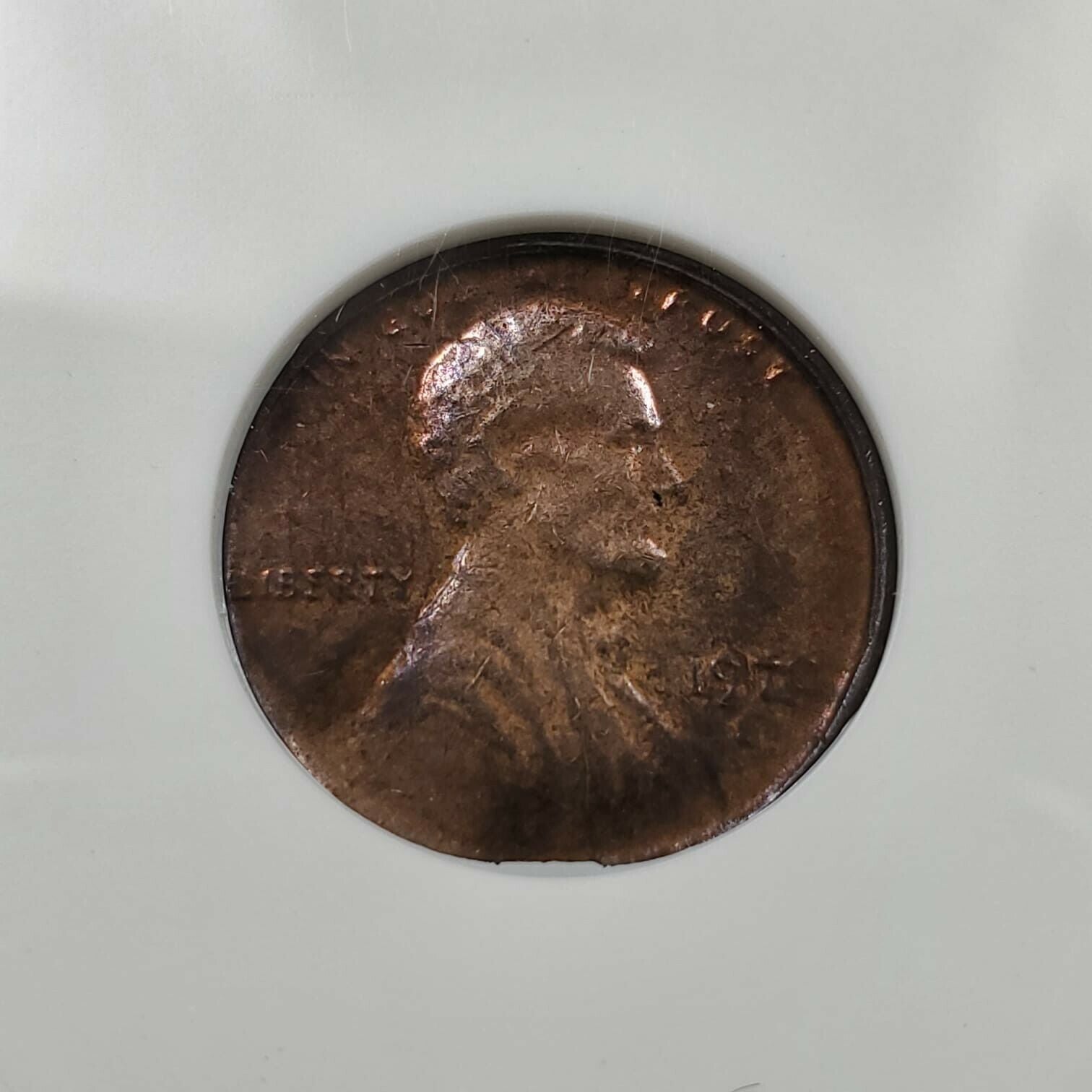 1945 P Lincoln Wheat Cent Penny Coin ANACS AU58 CLIPPED PLANCHET