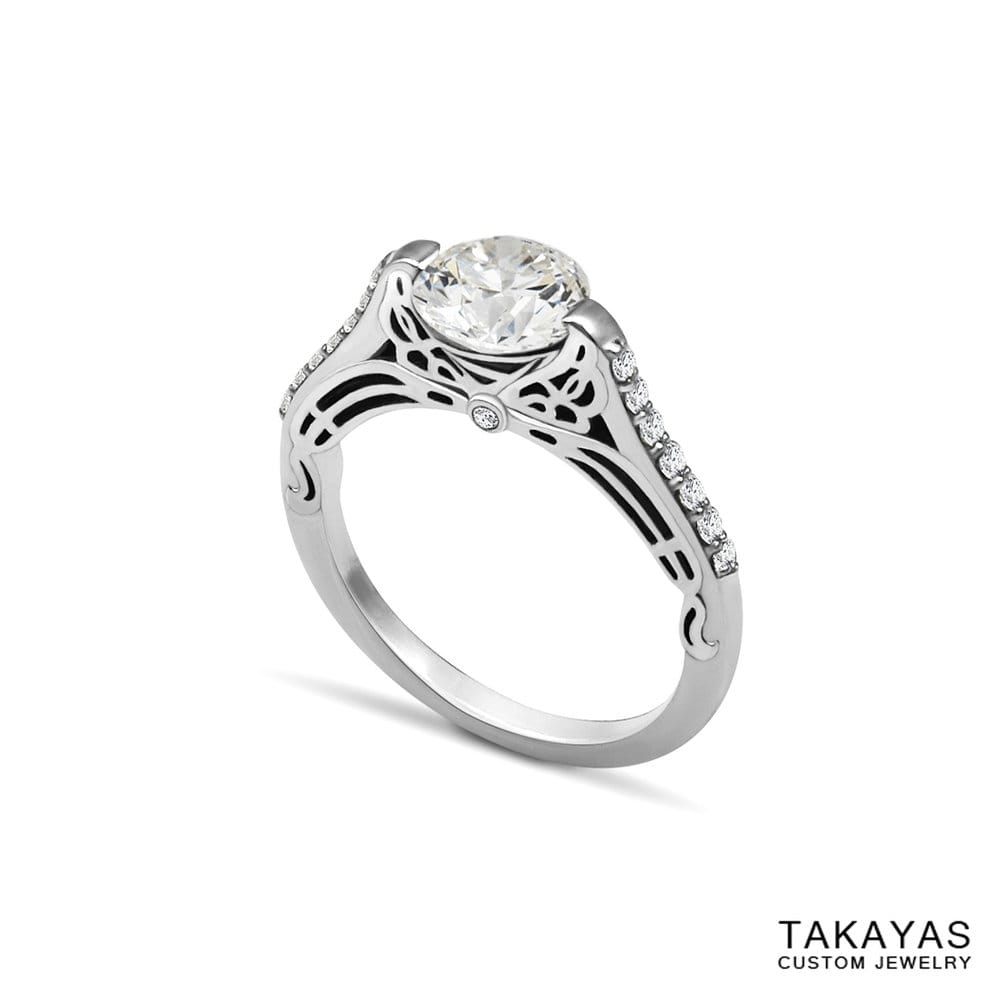 Butterfly_Superman_Engagement_Ring_1 Takayas Custom Jewelry