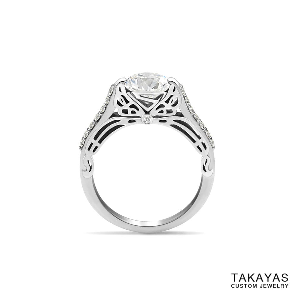 Butterfly_Superman_Engagement_Ring_3 Takayas Custom Jewelry