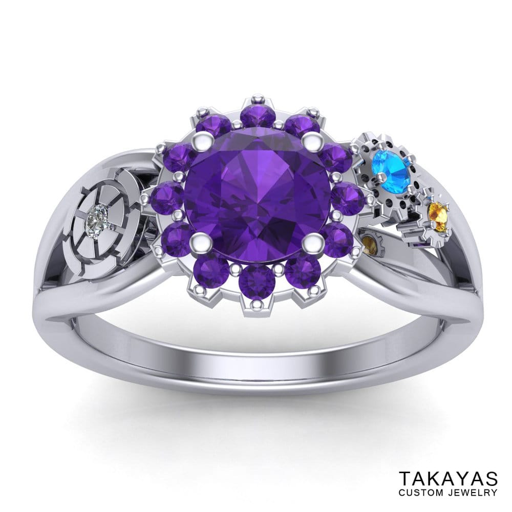 Carousel of Progress engagement ring by Takayas Custom Jewelry