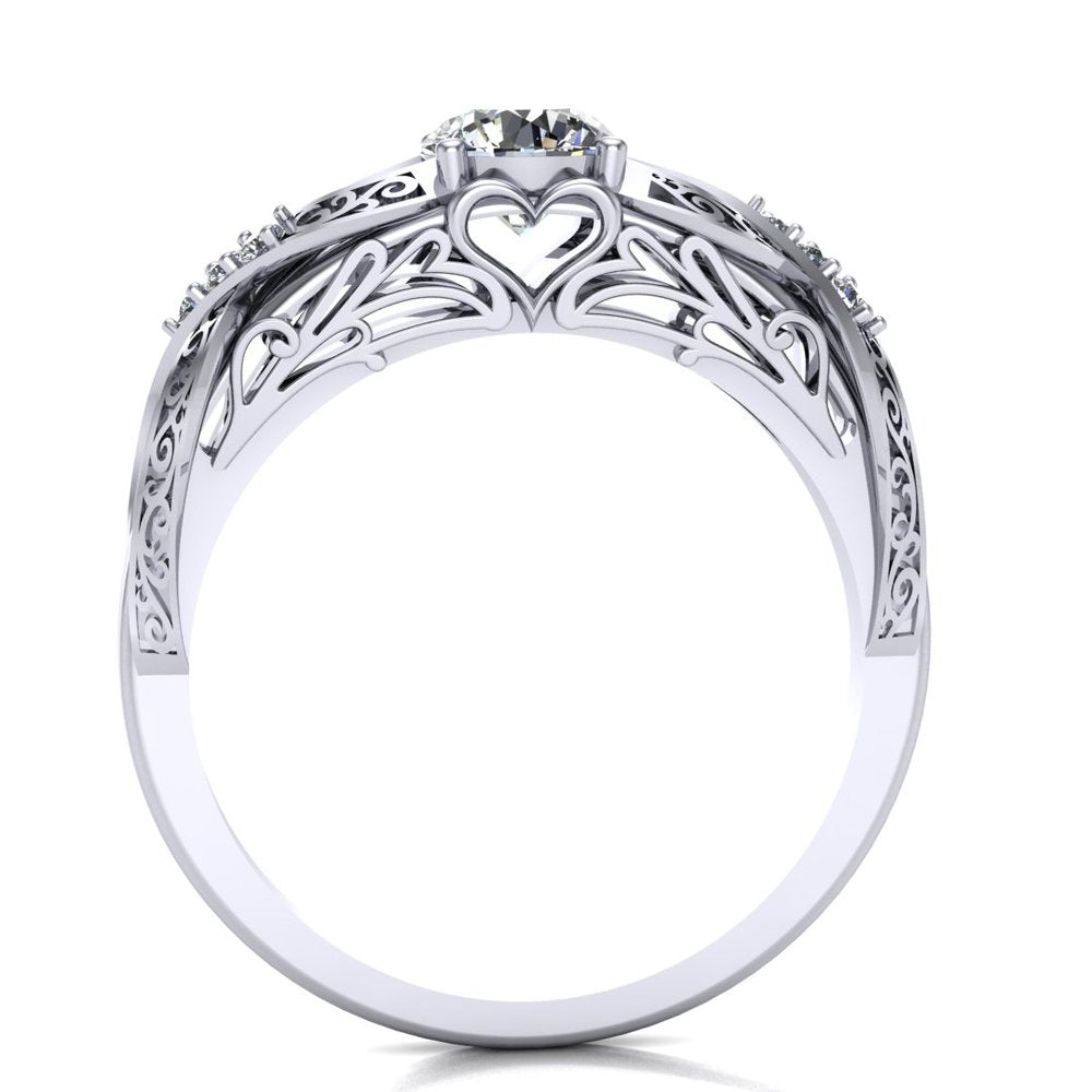 Elegant Fantasy custom ring design by Takayas, front view
