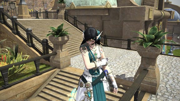 Infi's FFXIV Scholar character, used as inspiration for her custom engagement ring by Takayas