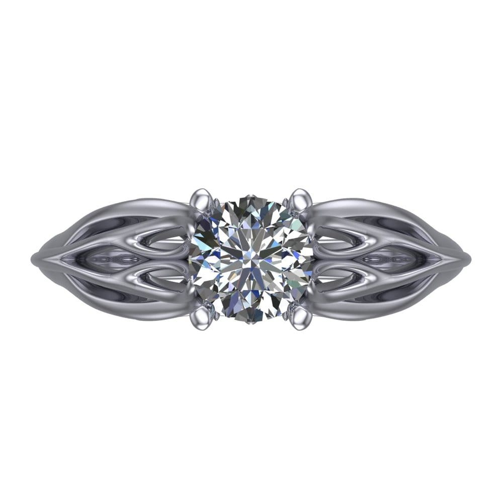 Joy's Ring solitaire engagement ring by Takayas - CAD rendering - top view