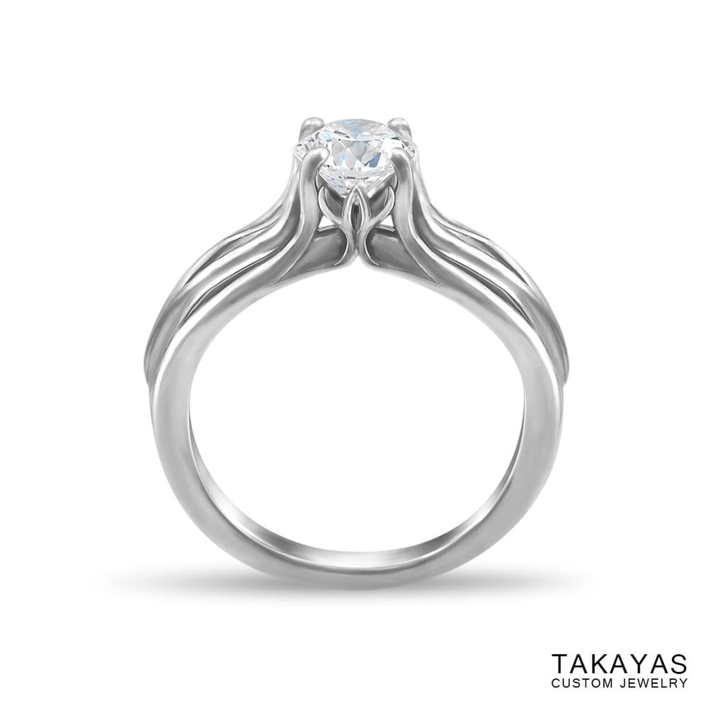 photograph of Joy's Ring solitaire engagement ring by Takayas - front view