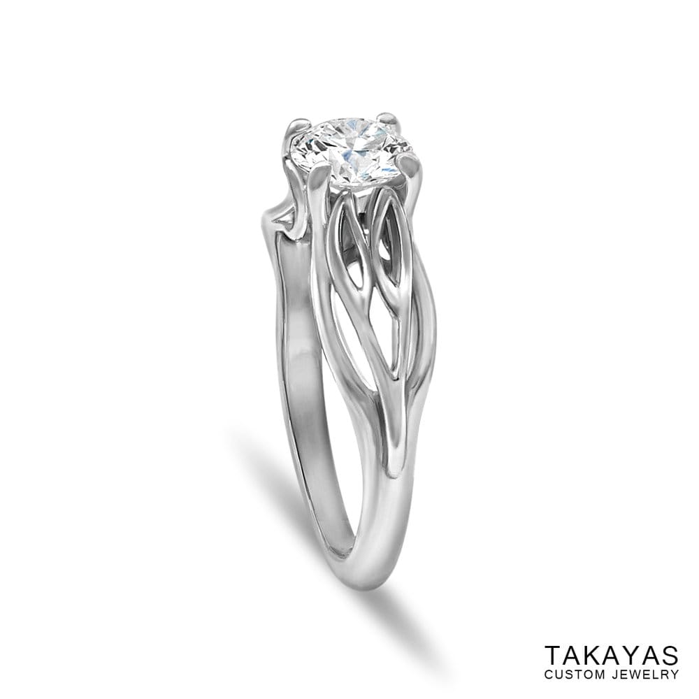 photograph of Joy's Ring solitaire engagement ring by Takayas - perspective view