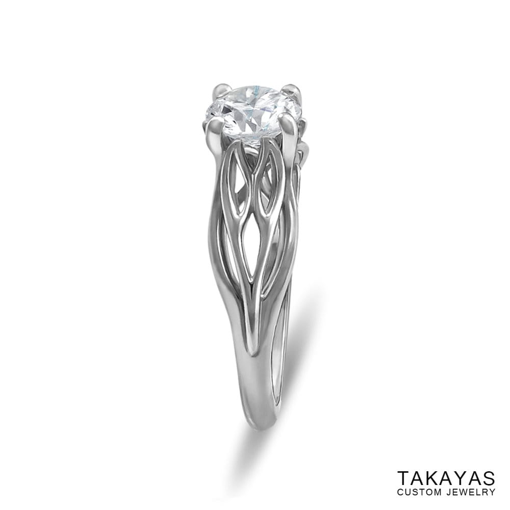 photograph of Joy's Ring solitaire engagement ring by Takayas - side view