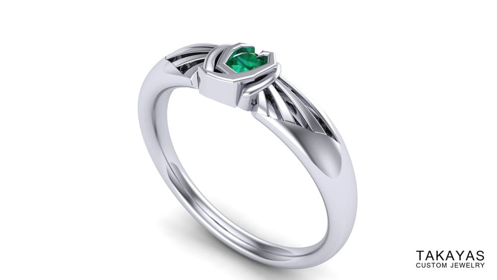 Kokiri Emerald Takayas Custom Jewelry Zelda Ring 2