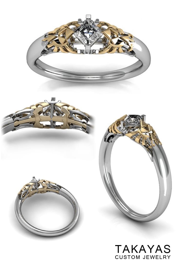 Princess Zelda Engagement Ring Takayas Custom Jewelry