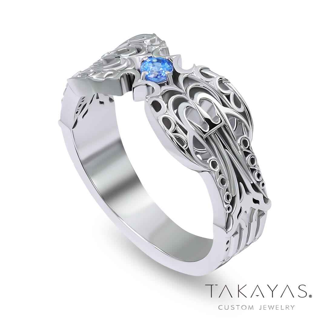 Takayas-Custom-Jewelry-Final-Fantasy-XIII-Night-Lotus-Inspired-Mens-Wedding-Band