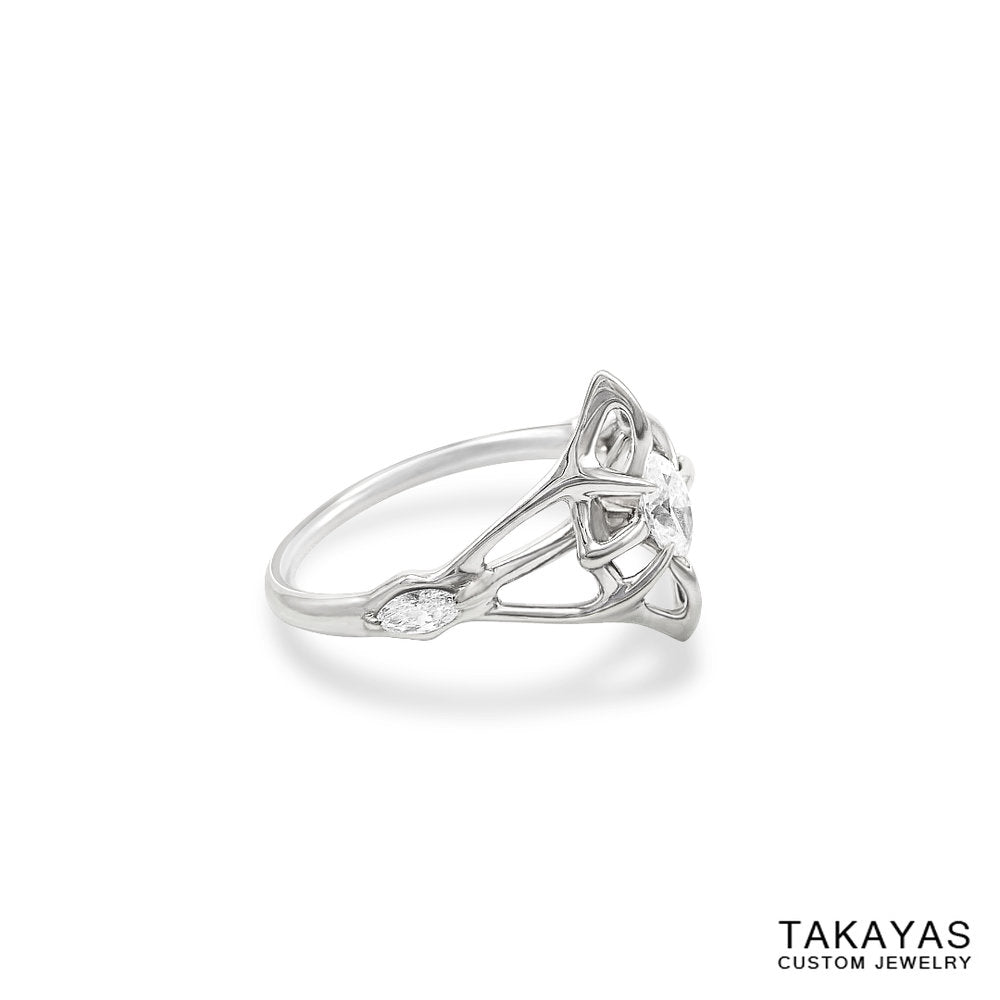 lord-of-the-rings-marquise-diamond-engagement-ring-side-takayas-custom-jewelry