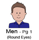 Choose adult men for cartoon family labels and gifts