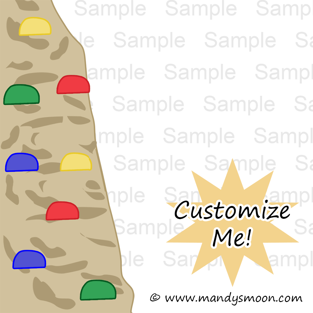 rock climbing wall clipart