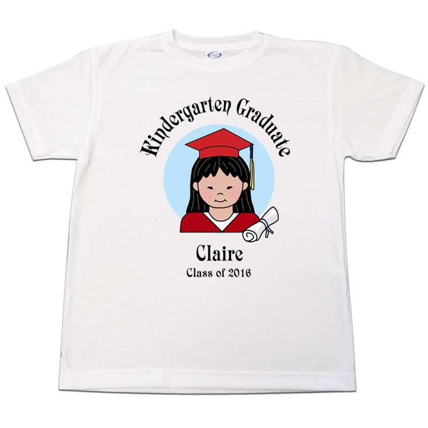 Personalized Kindergarten Graduation T-Shirt - Girl – Mandys Moon ...