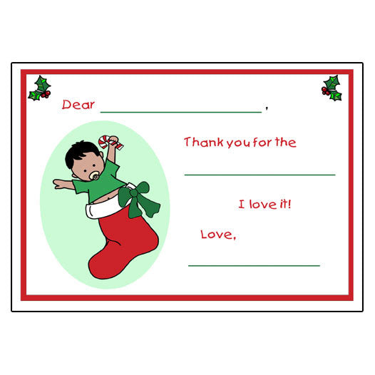 babys first christmas fill in the blank thank you notes boy mandys moon personalized gifts