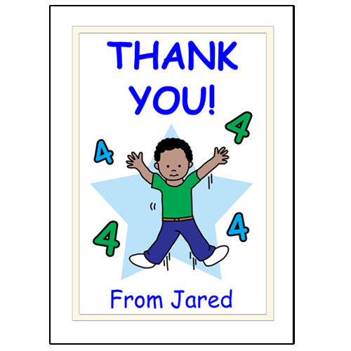 Number Birthday Thank You Note Cards - boy - Mandys Moon Personalized Gifts