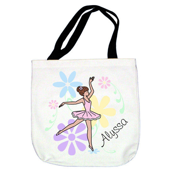 Dance or Ballet Gift | Dainty Floral Ballerina Tote Bag – Mandys Moon ...