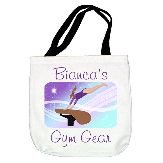 Gymnastics Gift | Gymnastics Dreams Tote Bag Vault Personalized ...