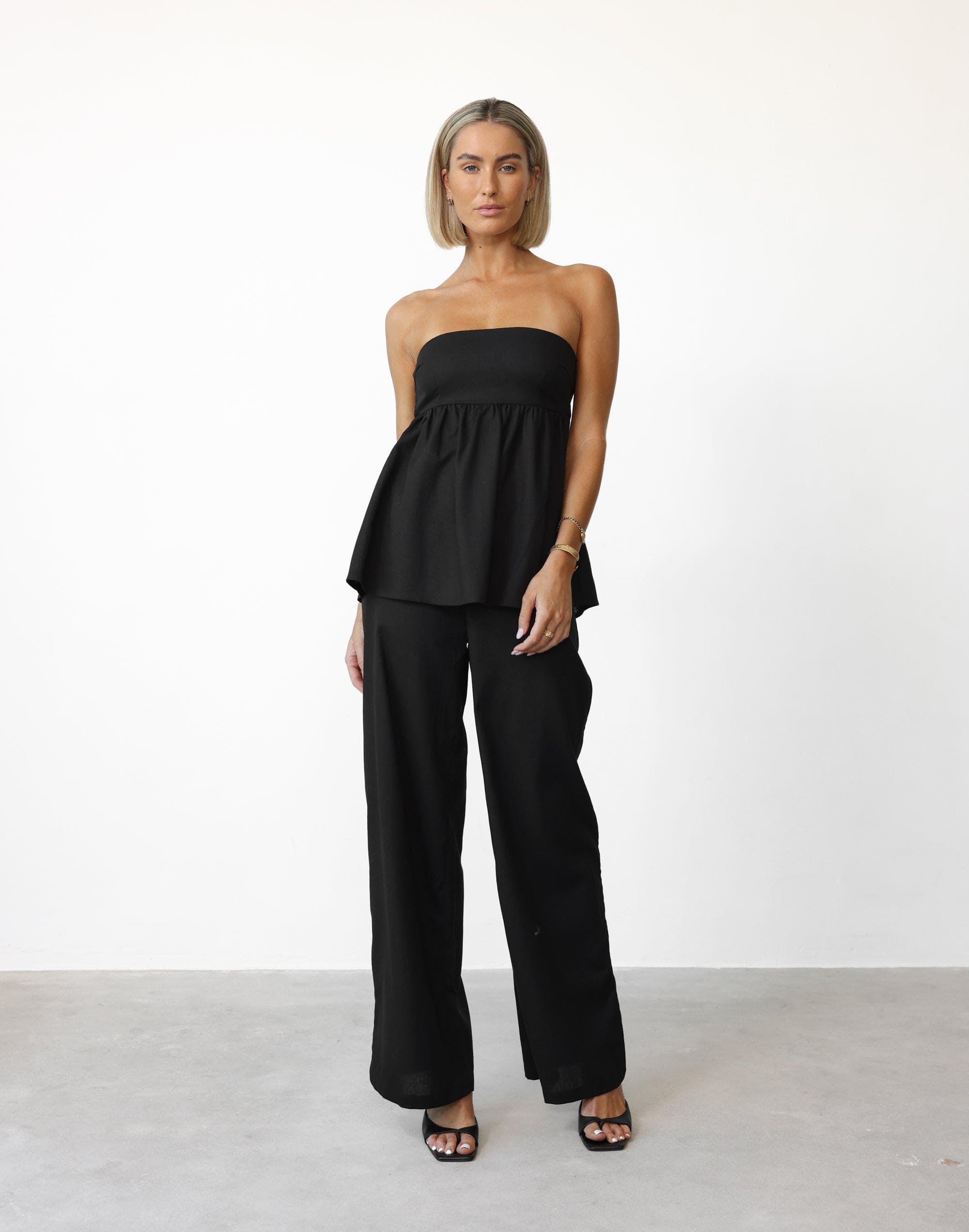 Tarsha Linen Pants (Black)