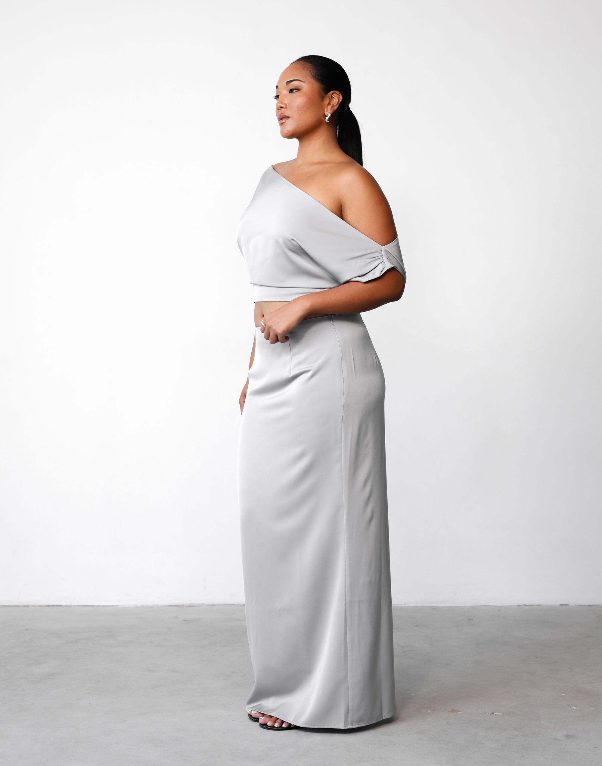 Viviana Maxi Skirt (Silver)