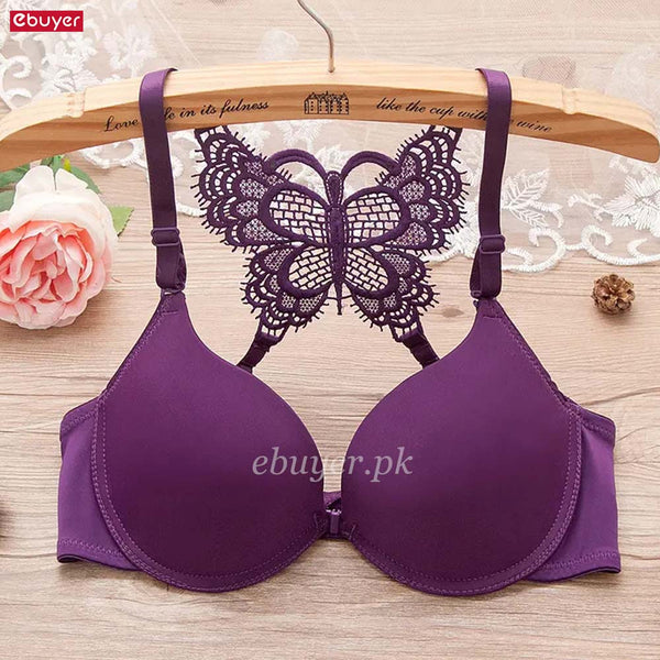 Lace Padded Push Up for Women Wireless See-through Crop Top bra