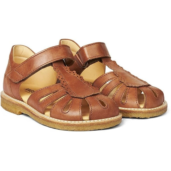 Angulus Sandal M. Velcrolukning Tan - Str. 30