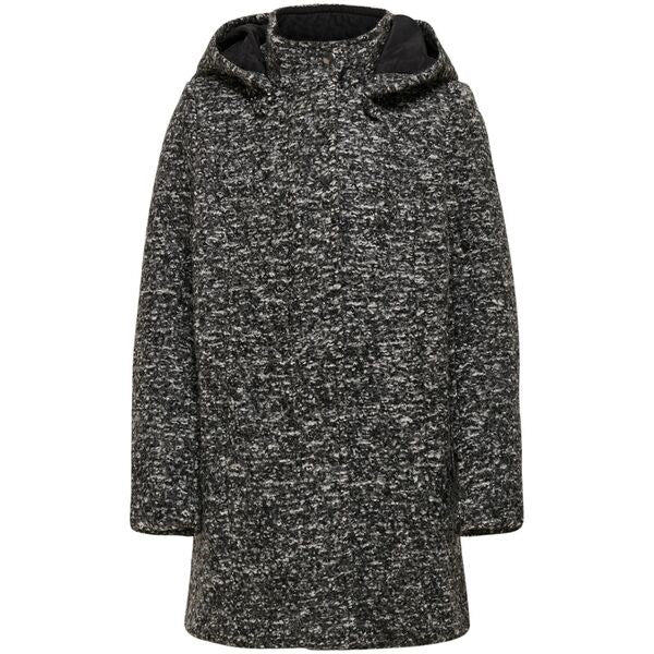 Kids ONLY Dark Grey Melange Sedonna Boucle Uld Jakke - Str. 140