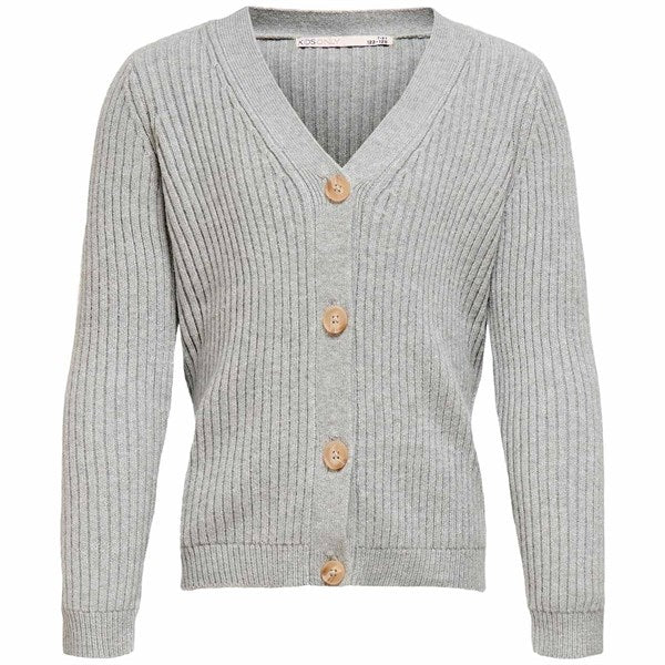 Kids ONLY Light Grey Melange Katia Strik Cardigan - Str. 134/140