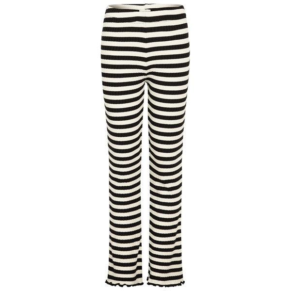 Mads Nørgaard 5x5 Classic Stripe Lala Leggings Black/Vanilla Ice - Str. 12 år