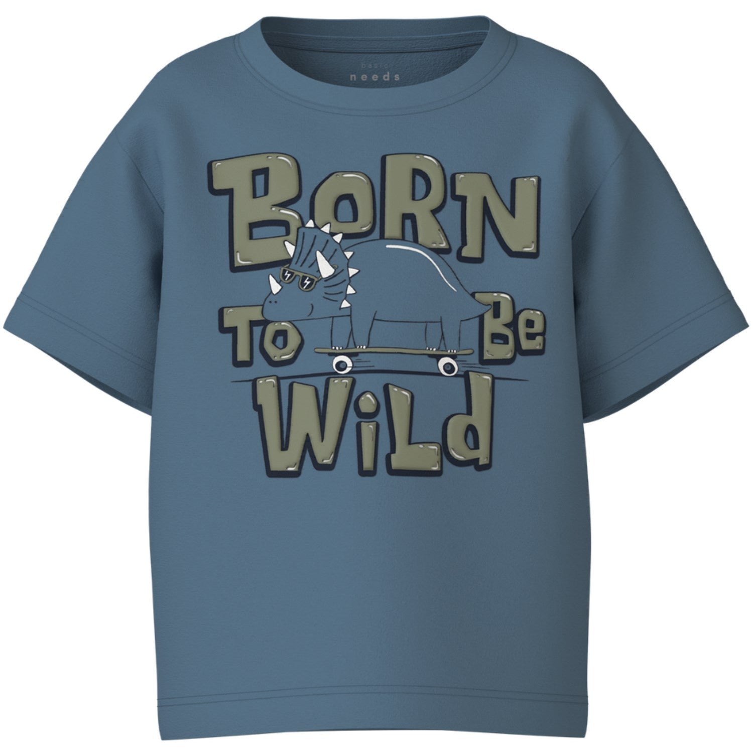 Name It Provincial Blue Born To Be Wild Vagno Løs T-Shirt - Str. 104