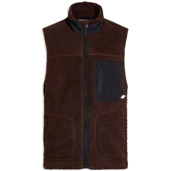 GRUNT Brown Ayden Pile Vest - Str. M/12 år