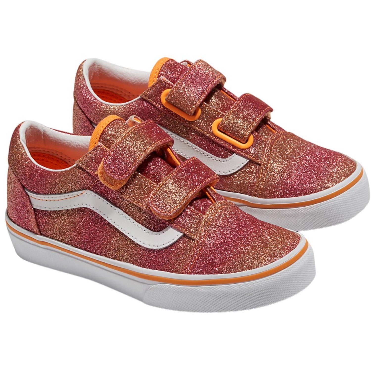 VANS Sunrise Glitter Multi/True White UY Old Skool V Sneakers - Str. 28