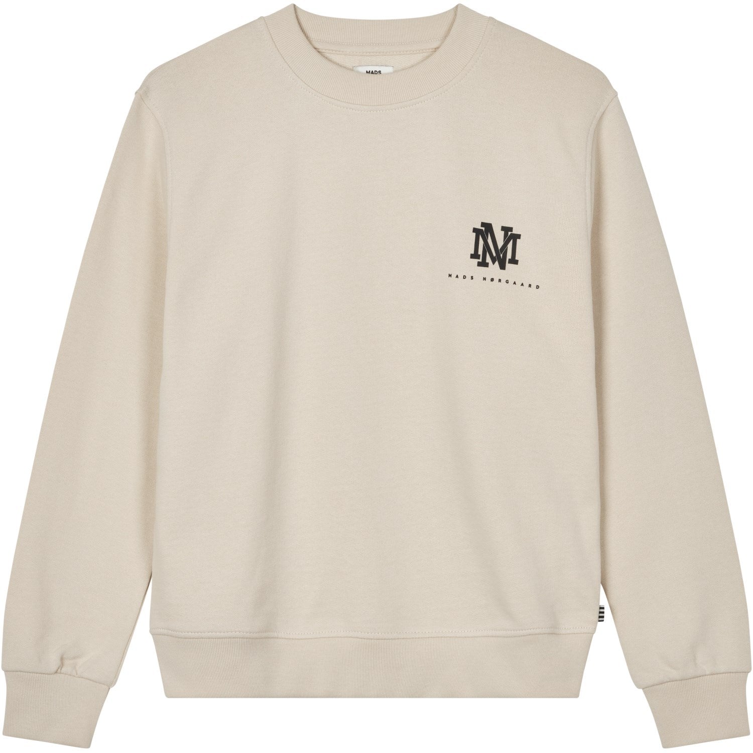 Mads Nørgaard Oatmeal Light Organic Solo Sweatshirt - Str. 14 år