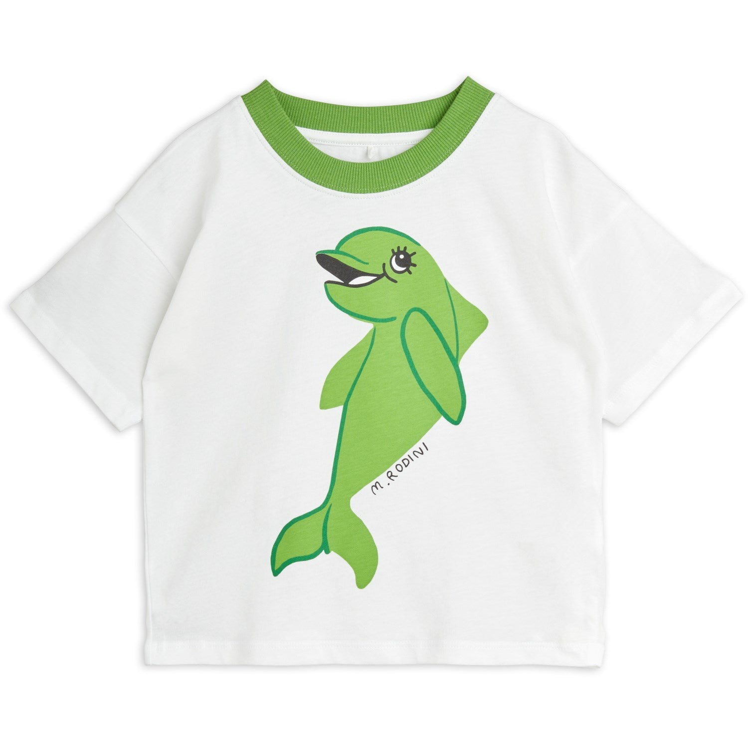 Mini Rodini Green Dolphin T-Shirt - Str. 128/134 cm