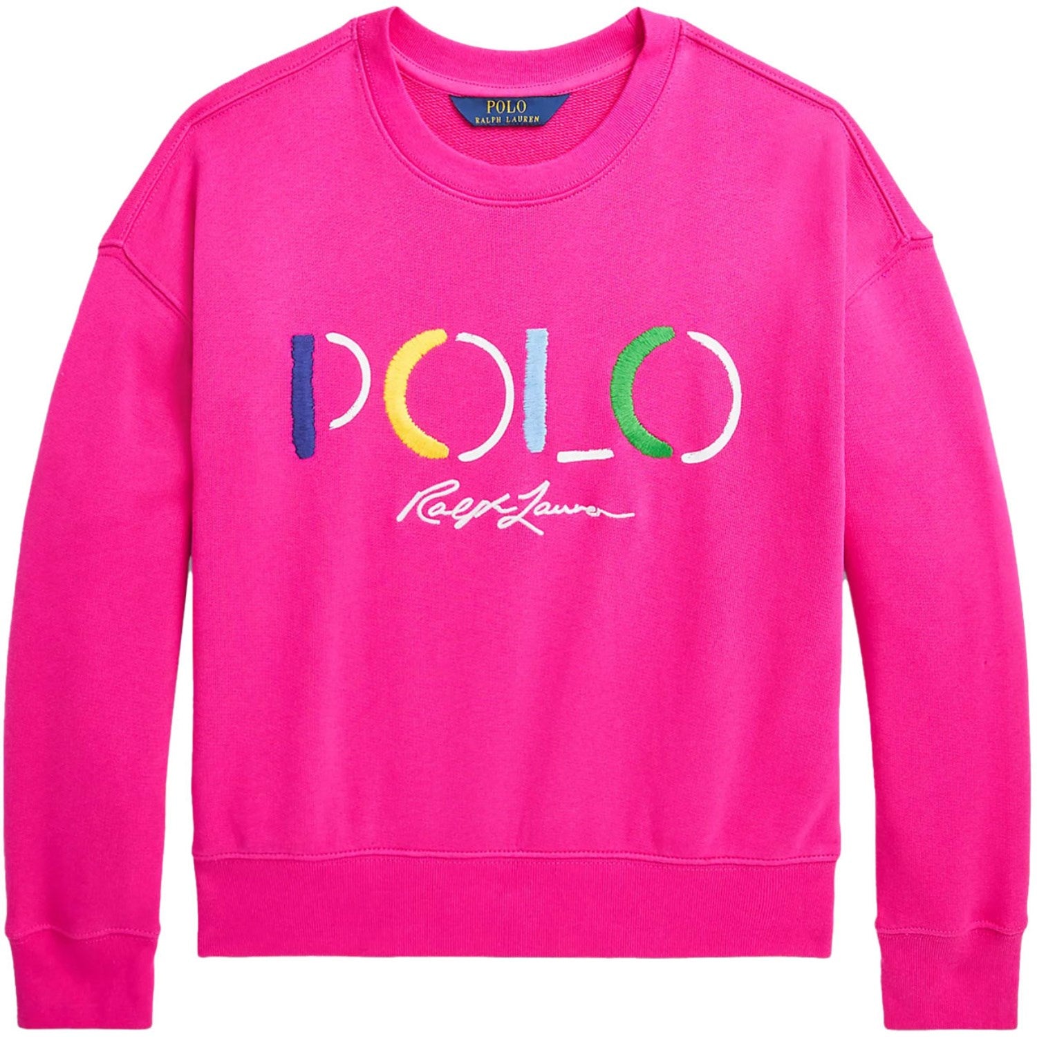 Polo Ralph Lauren Girls Sweatshirt Bright Pink - Str. 6 år