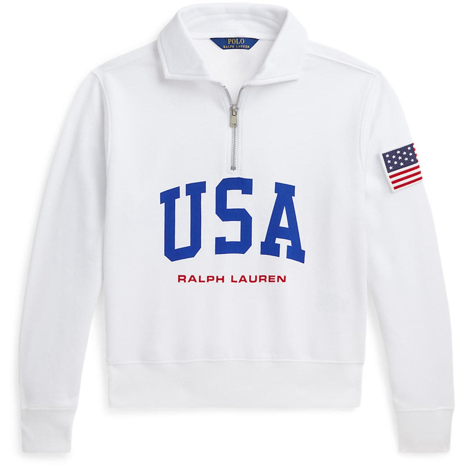 Polo Ralph Lauren White Sweatshirt - Str. S/7 år