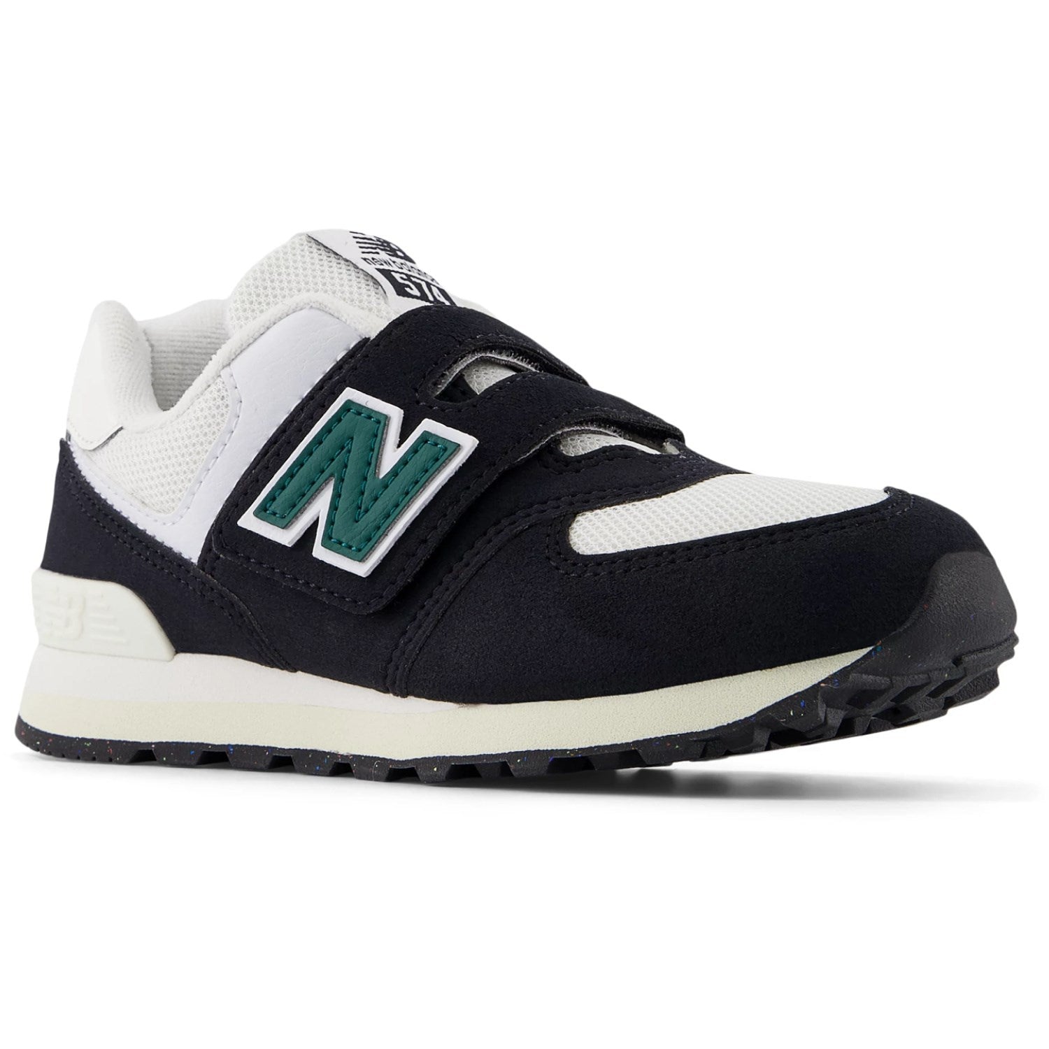 New Balance Black 574 Kids Hook & Loop Sneakers Str