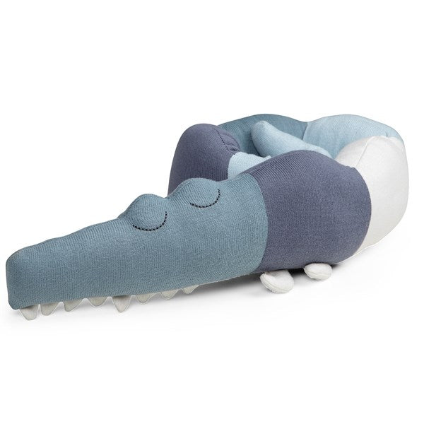 Billede af Sebra Strikket Mini Pude Sleepy Croc Powder Blue