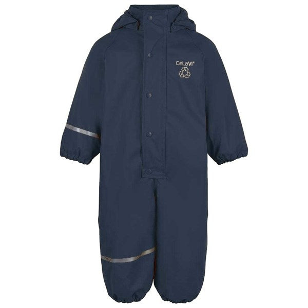 CeLaVi Regndragt m. Fleece Navy - Str. 70 cm