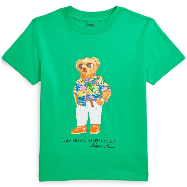 Polo Ralph Lauren Boy T-Shirt Bear Vineyard Green - Str. 7 år