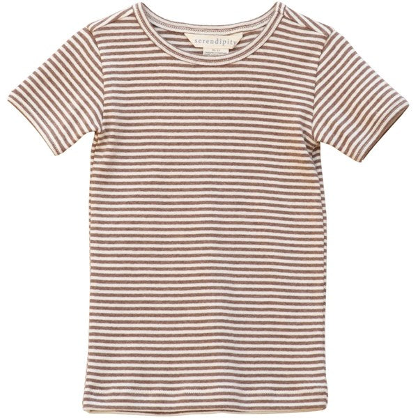 Serendipity Acorn/Offwhite Stripe T-shirt Short - Str. 110 cm