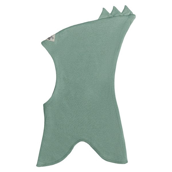 Racing Kids Top Elefanthue Dino 2-lags Dusty Green - Str. XS/3-9 mdr