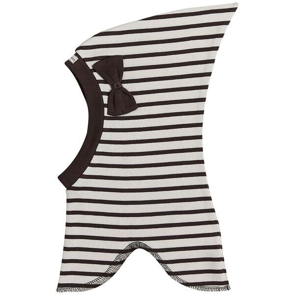 Racing Kids Top Elefanthue Sløjfe 1-lags Stripe Brun/Hvid - Str. S/9-24 mdr