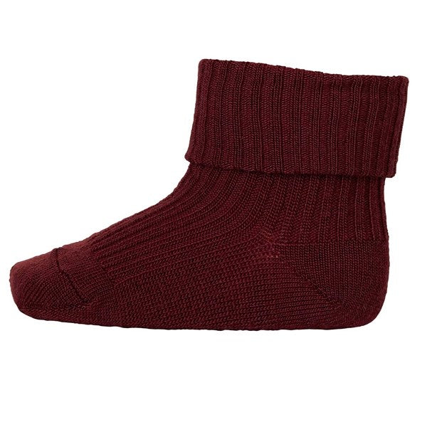 MP 589 Wool Socks Rib 1451 Wine Red - Str. Str. 15-16/000