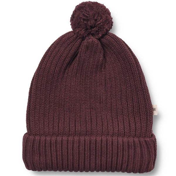 Wheat Beanie Alphie Aubergine - Str. 10-12 år/56-57 cm