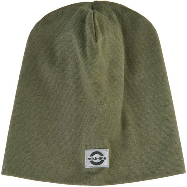 Mikk-Line Beanie Bomuld Dusty Olive - Str. 134-140