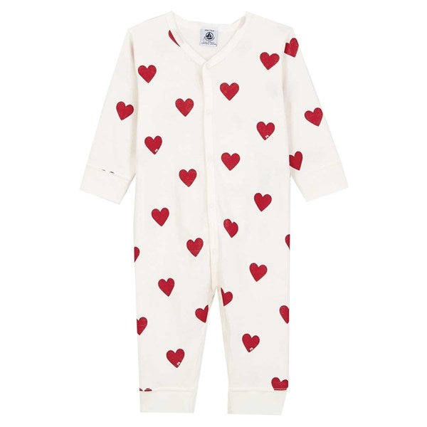 Petit Bateau Heldragt Dors Bien White/Red - Str. 36 mdr/94 cm