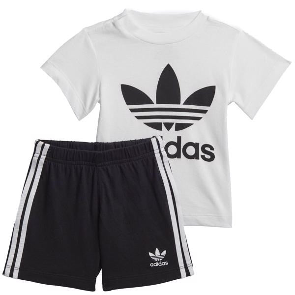 adidas Originals Shorts Tee Sæt White/Black - Str. 80 cm