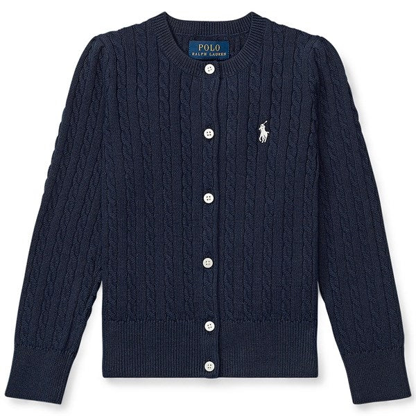 Polo Ralph Lauren Mini Cable Strik Cardigan Hunter Navy - Str. 4 år