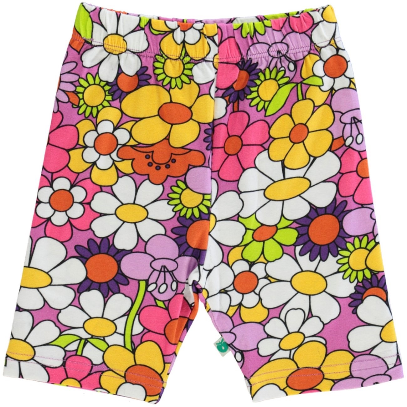 Småfolk Spring Pink Cykelshorts Med Blomster - Str. 5-6 år