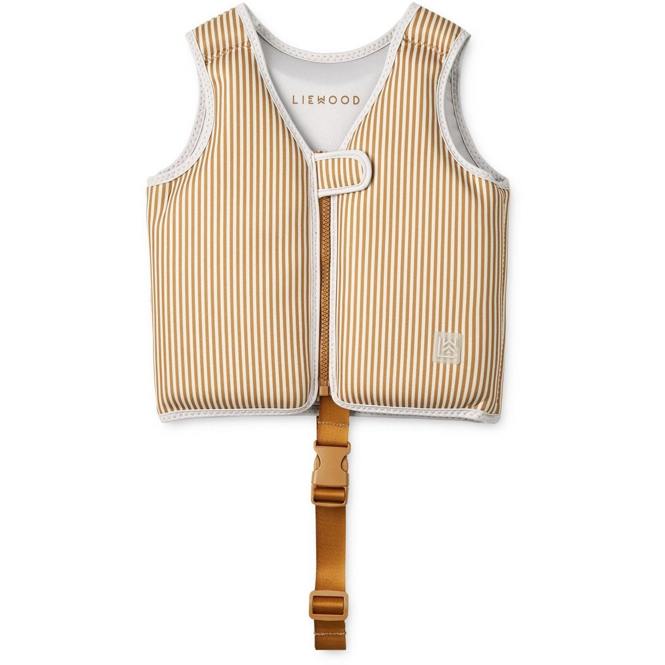 LieWood Stripe: Sand/Golden Caramel Dove Svømmevest - Str. 11-15 kg